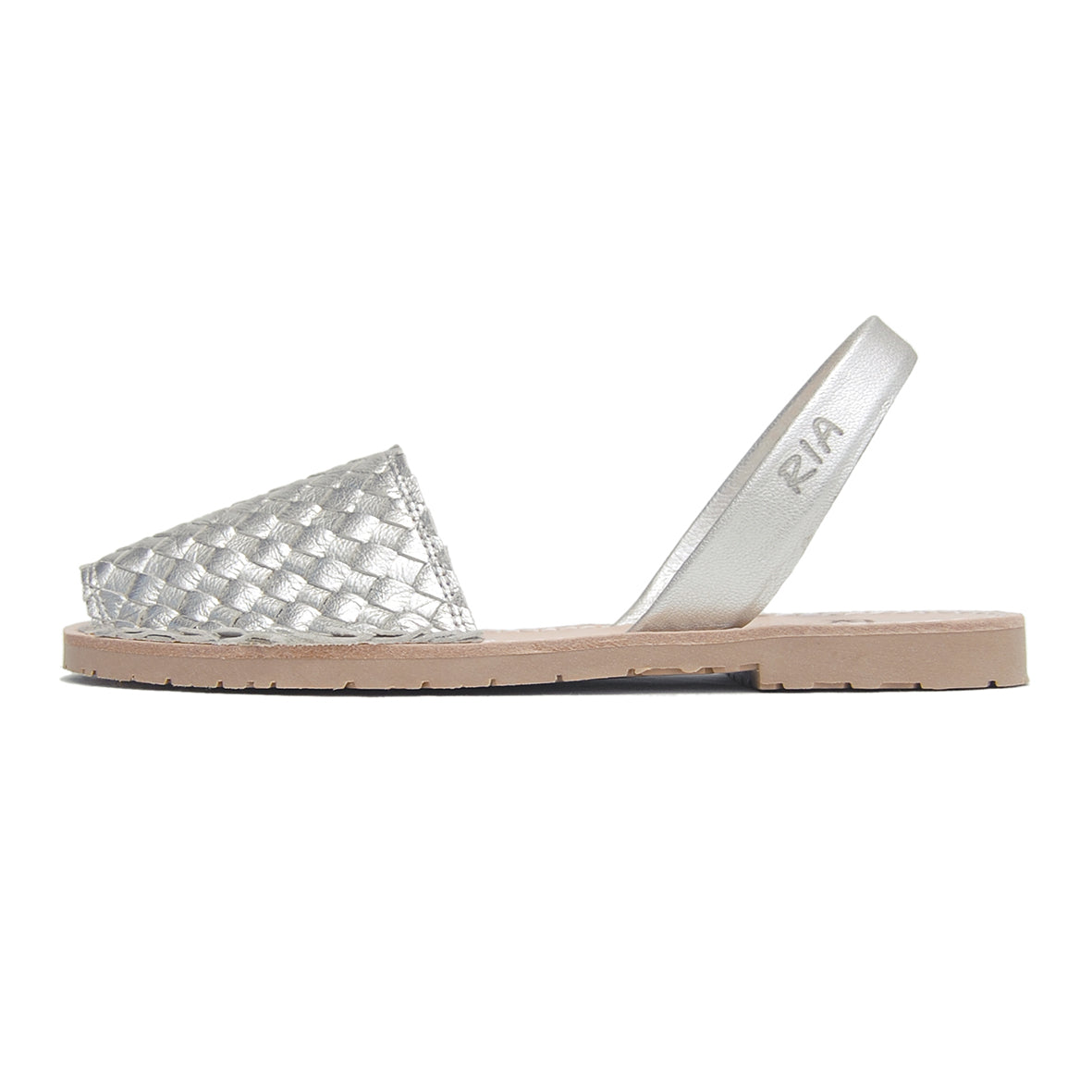 Viva Avarcas Braided Sandals in Metallic Pearl