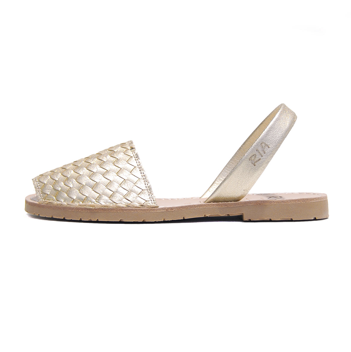 Viva Avarcas Braided Sandals in Metallic Gold