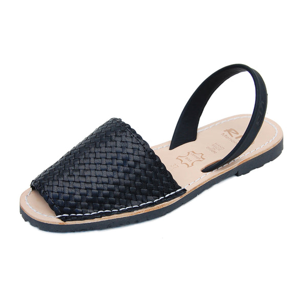 Avarcas Menorcan Sandals Fornells in Black