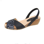 Black Glitter Shoe with comfort foot bed