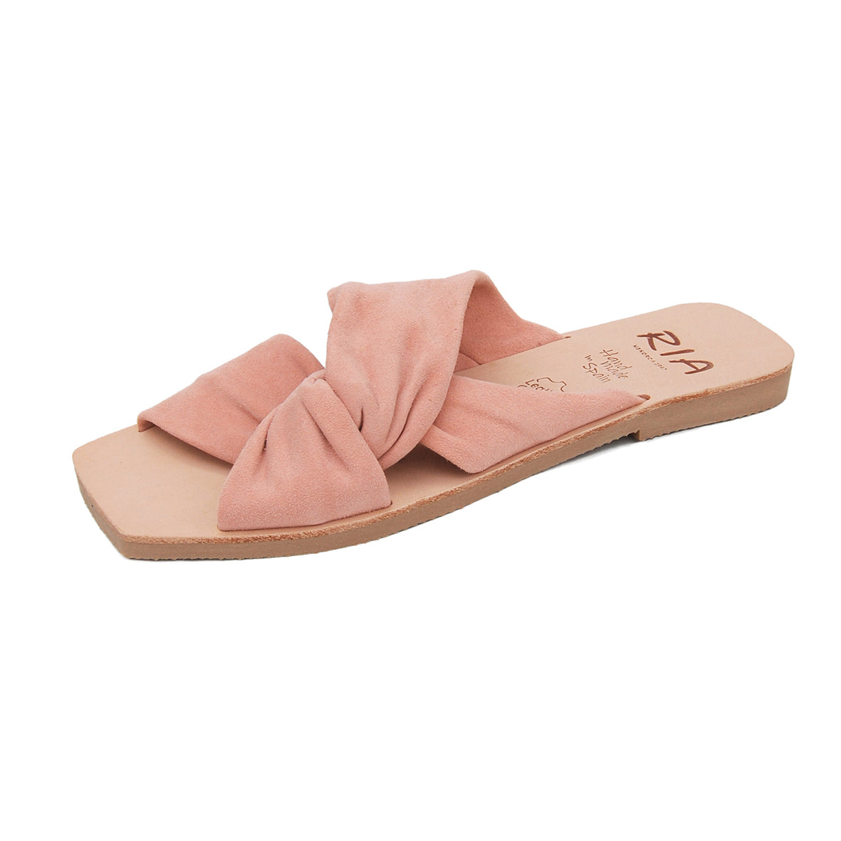Thalia Spanish Leather Slide in Apricot