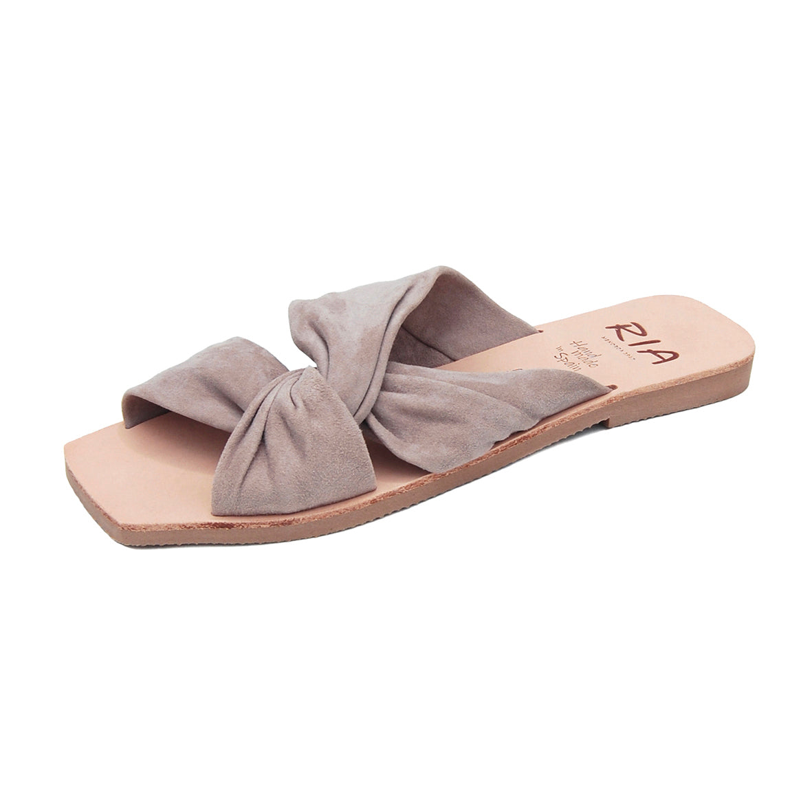 ria sale slide leather sandal in grey
