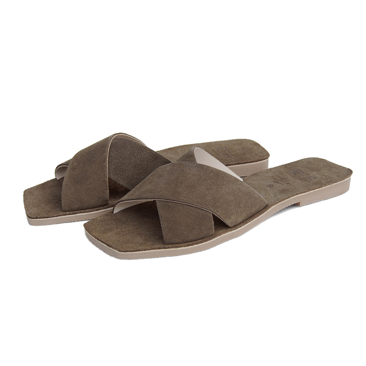 Eterna Spanish Leather Slide in Cacao Brown