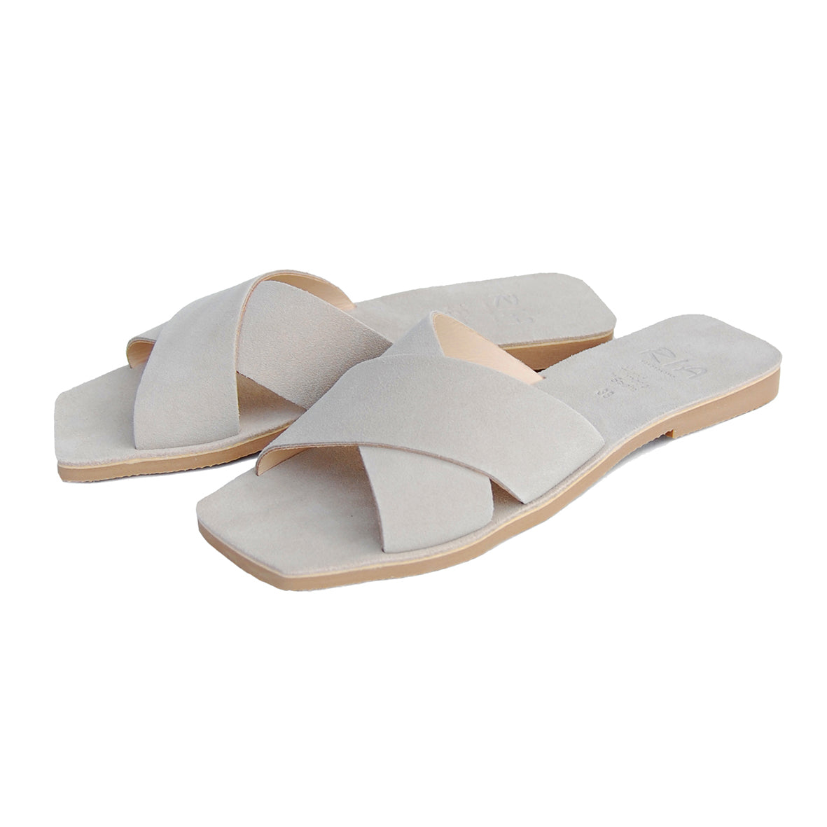 Eterna Spanish Leather Slide in Dove Grey