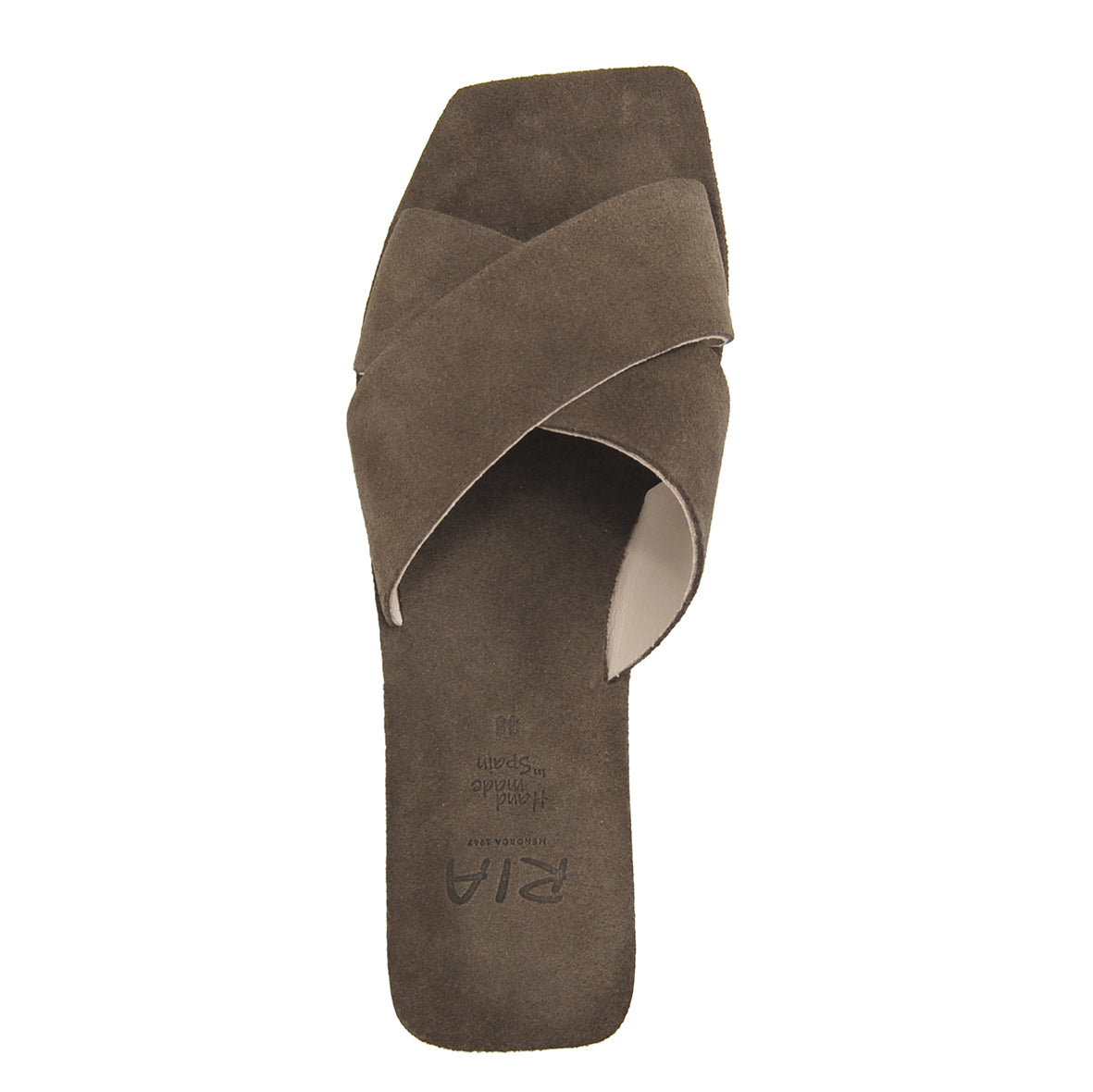 Eterna Spanish Leather Slide in Cacao Brown