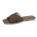 Eterna Spanish Leather Slide in Cacao Brown