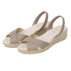 Loretta Low Jute Wedge Espadrilles in Putty