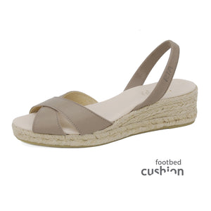 Loretta Low Jute Wedge Espadrilles in Putty