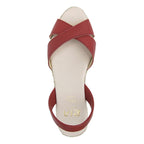 Loretta Low Jute Wedge Espadrilles in Red