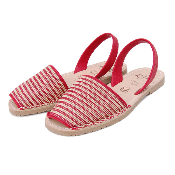 Clio Avarcas Menorcan Sandals in Red