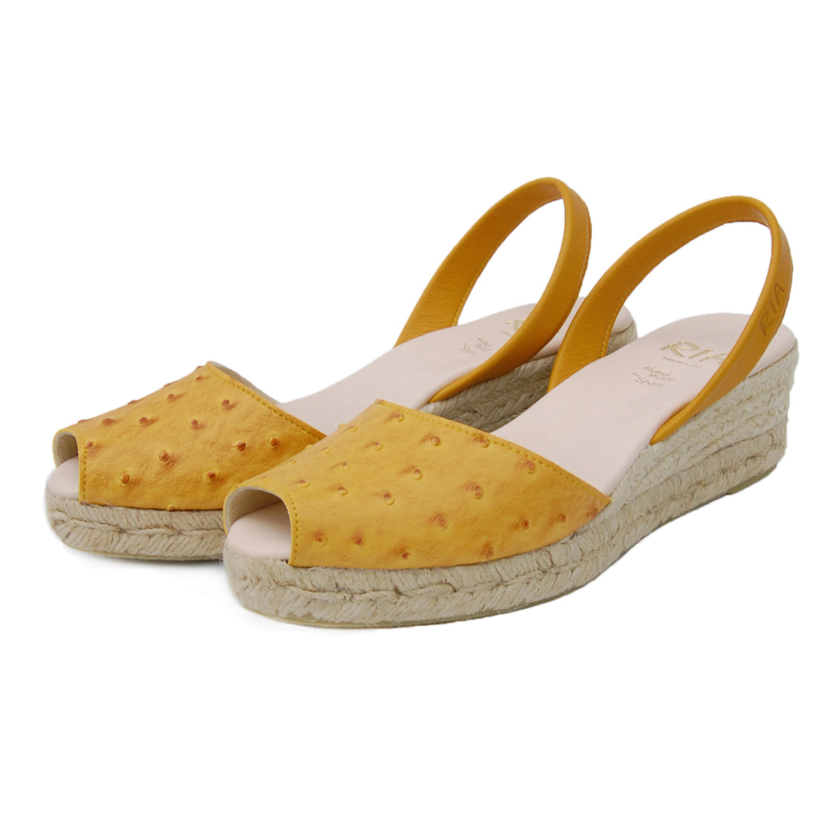 Cora Low Jute Wedge Espadrilles in Amber