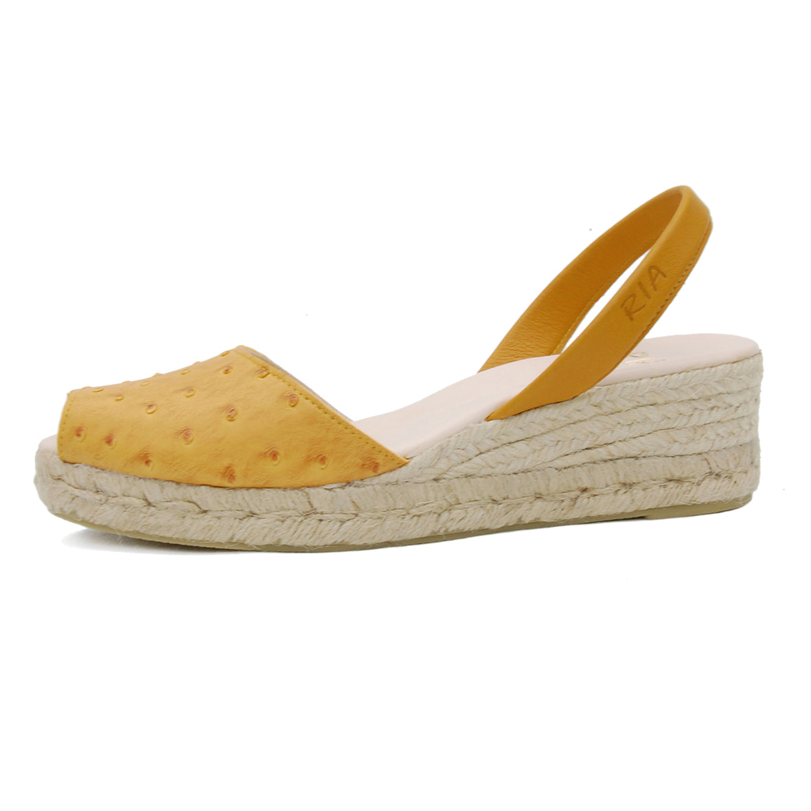 Cora Low Jute Wedge Espadrilles in Amber