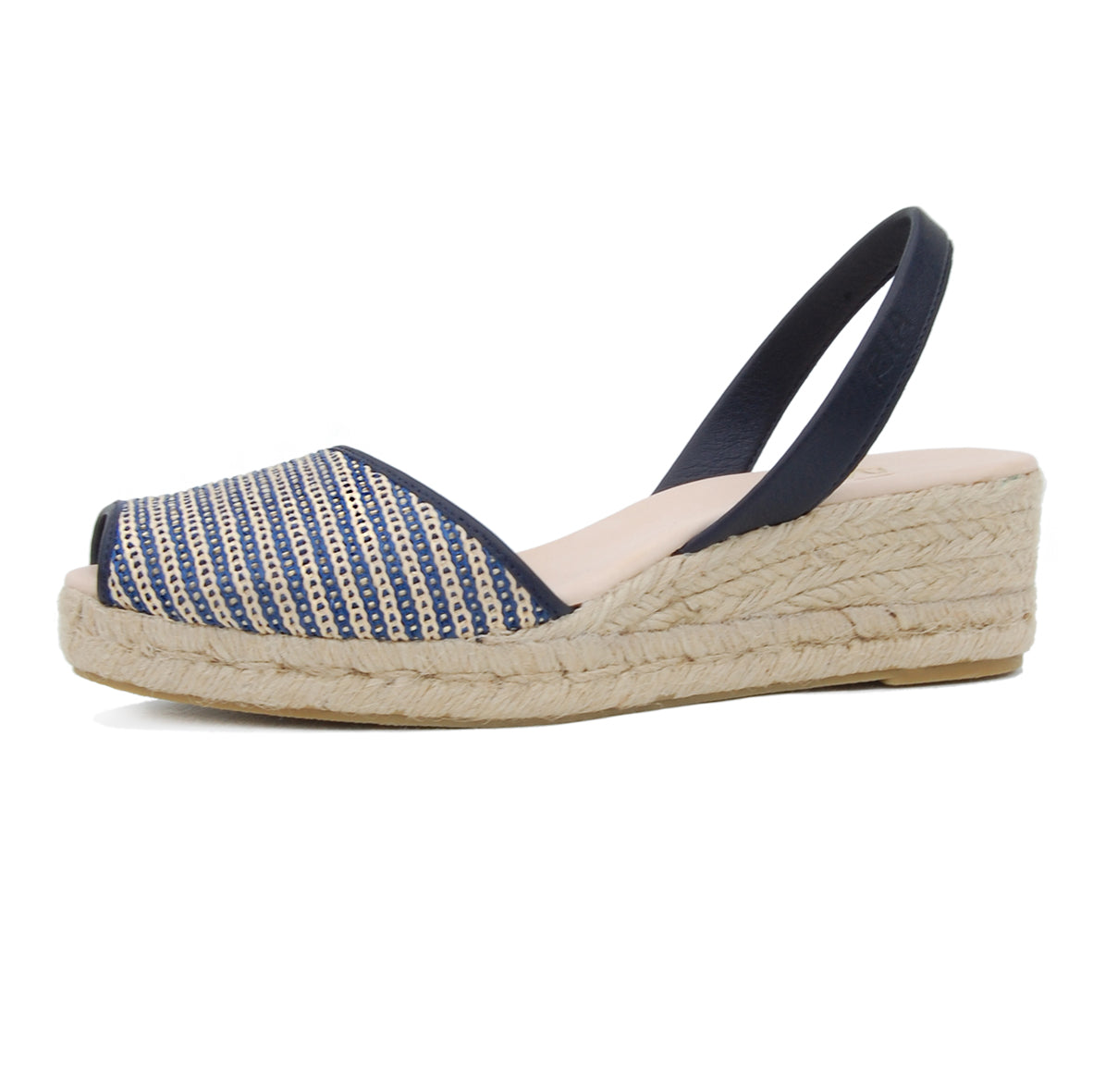 Palma Low Jute Wedge Espadrilles in Navy