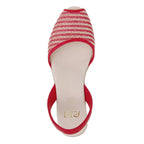Palma Low Jute Wedge Espadrilles in Red