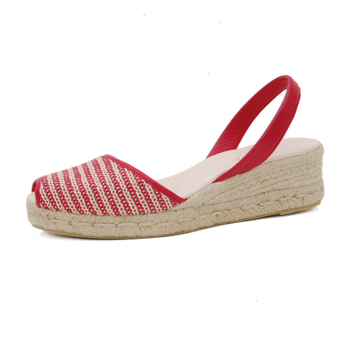 Palma Low Jute Wedge Espadrilles in Red