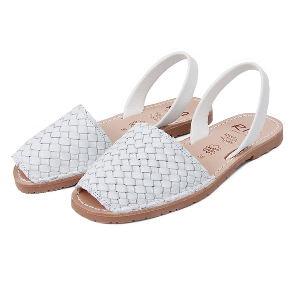 Viva Avarcas Braided Sandals in White