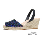 Ria Avarcas Espadrille Wedge Opal Glitter Sideview C