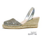 Ria Avarcas Espadrille Wedge Pewter Glitter Sideview C.jpg