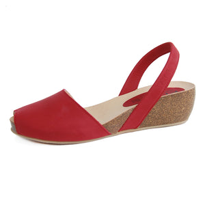 Cardona Avarcas Cork Wedge in Red