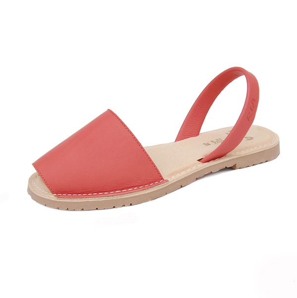 Avila Cushioned Avarcas Sandals in Coral
