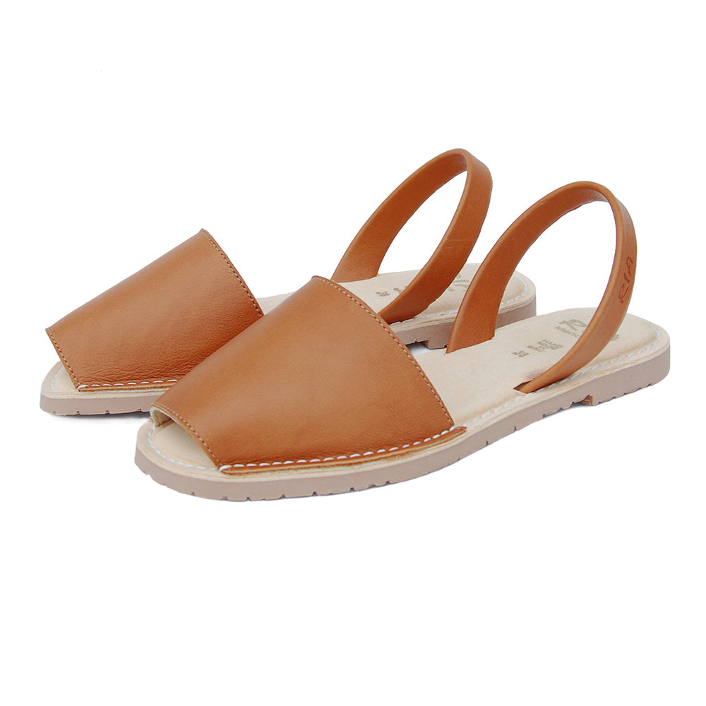Avila Cushioned Avarcas Sandals in Tan