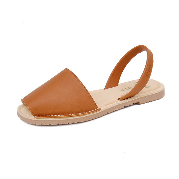 Avila Cushioned Avarcas Sandals in Tan