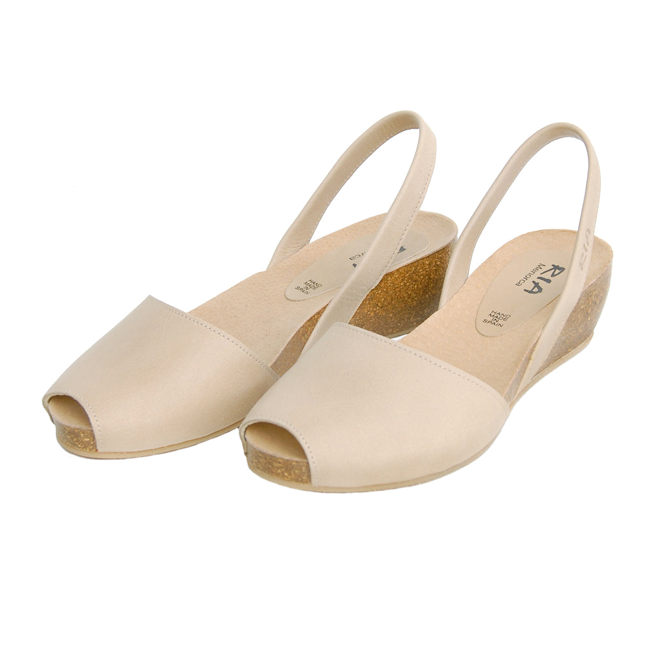 Ria Menorca Australia Cardona Cork Wedge Nude Spanish Shoes