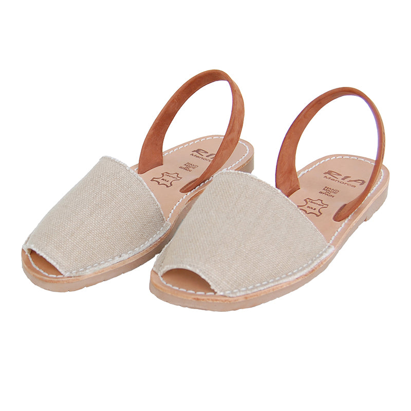 Mens Avarcas Menorcan Sandals Torres in Linen Canvas
