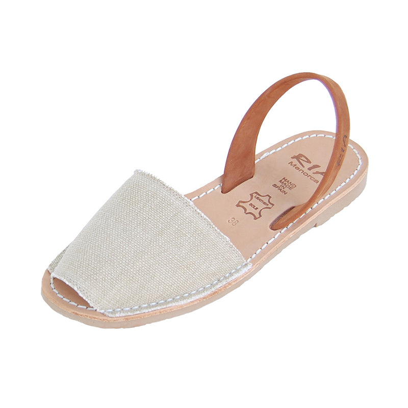 Mens Avarcas Menorcan Sandals Torres in Linen Canvas