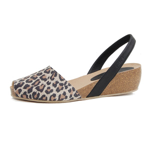 Avarcas Cork Wedge Cardona in Panther