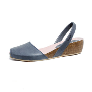 Ria Menorca Cork Wedge Cardona Blue 1