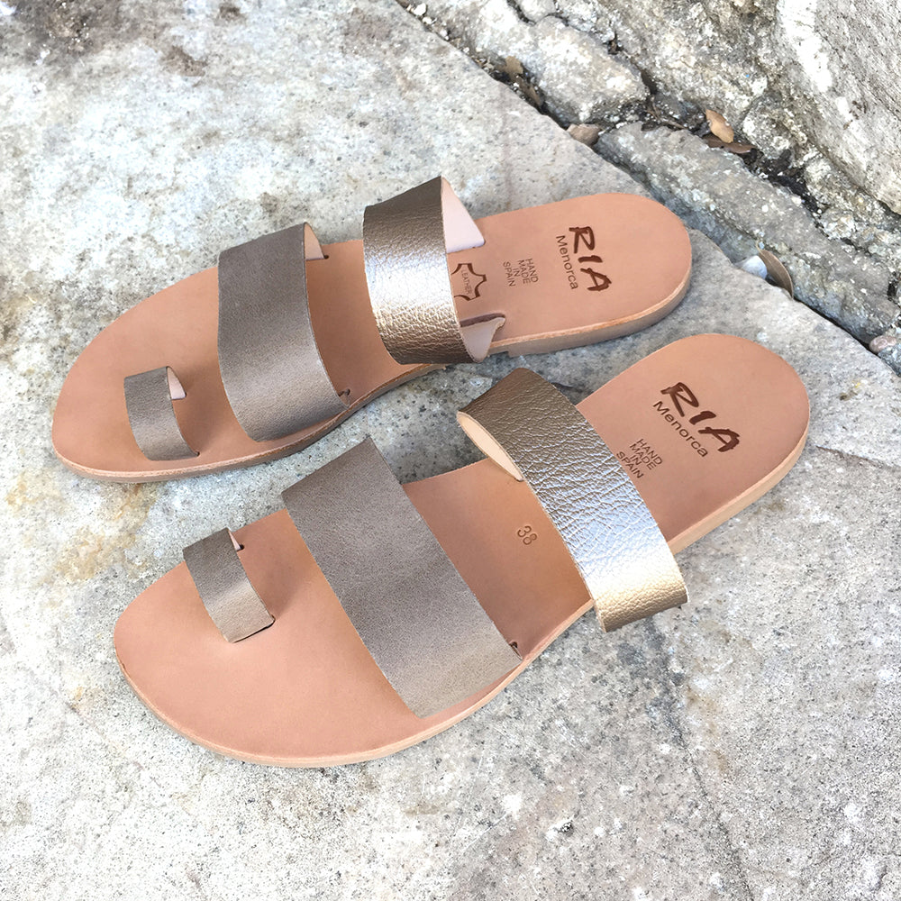 Rico Spanish Slides in Bronze and Putty