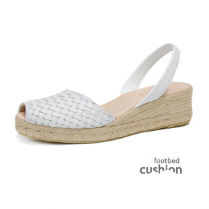White Sandals from Spain. menorcan sandals in white colour, White Espadrilles with comfort Sole
