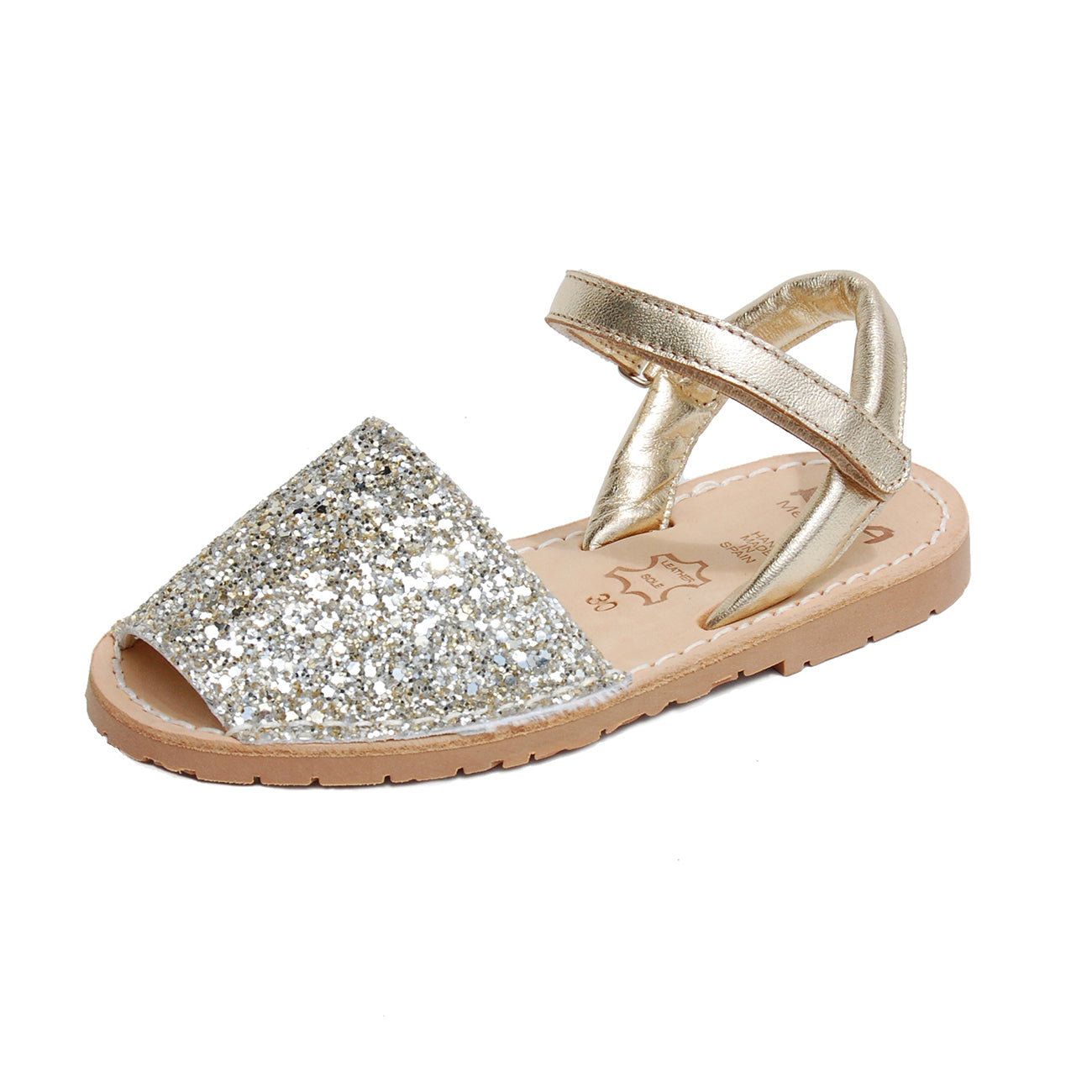 Ria Menorca Glitter Girls Kids Childrens Sandals Flower Girl Wedding Communion Sandals