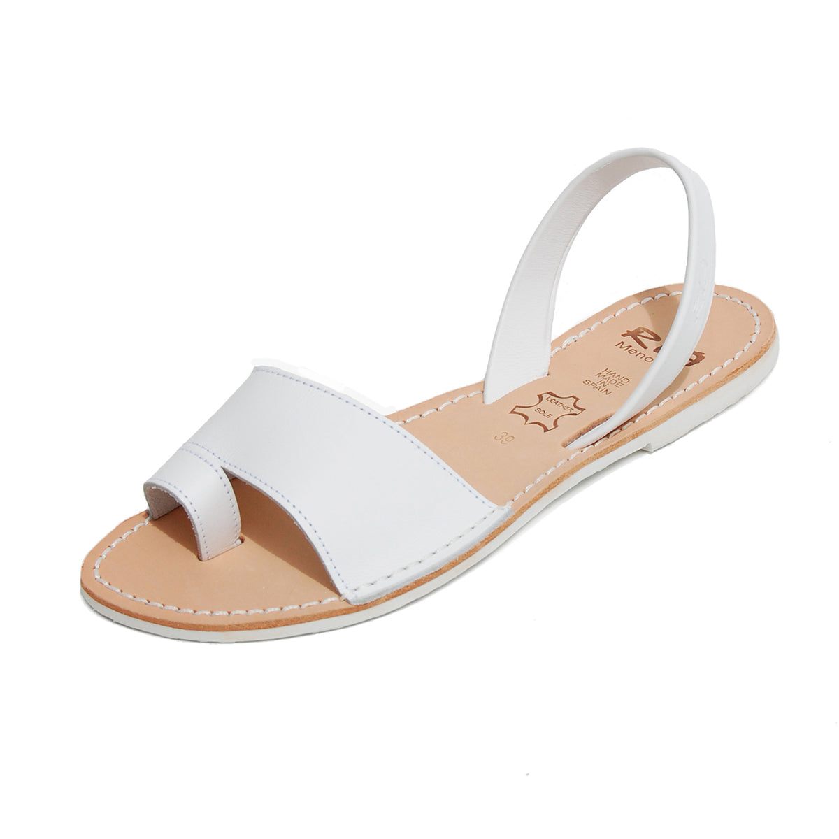 Avarcas Menorcan Sandals Costa in White