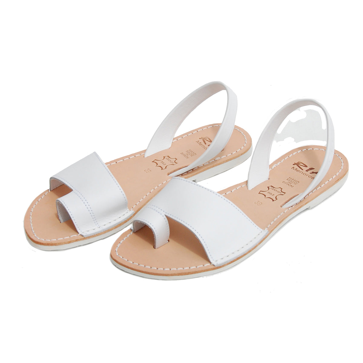 Avarcas Menorcan Sandals Costa in White